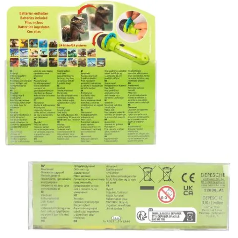 Best DEPESCHE Dino World Taschenlampe mit Bildeffekten