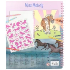 Best DEPESCHE Miss Melody Malbuch mit Pailletten
