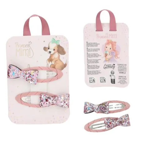 Discount DEPESCHE Princess Mimi Haarspangen Glitzer Motiv und Textil