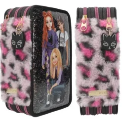 New DEPESCHE TOPModel 3 Fach Federtasche REBEL KITTY