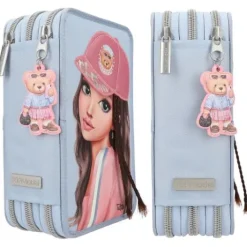 Clearance DEPESCHE TOPModel 3 Fach Federtasche mit Applikation TEAM TEDDY