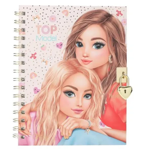 Hot DEPESCHE TOPModel Tagebuch mit Schloss und Armband